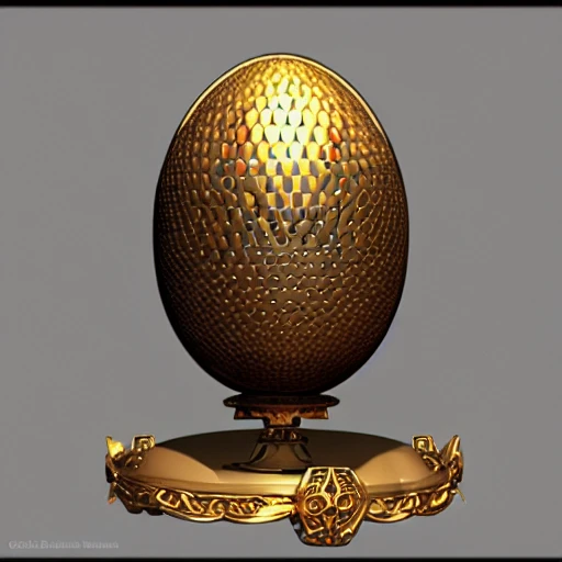 Create a hyper-realistic, volumetric, and photorealistic mechanical egg, in the style of Faberge, inspired by the works of Michaelangelo, Leonardo da Vinci and symmetrical design, with intricate and detailed jewel encrustment, sparkling and ultra-detailed in 8K resolution, using Unreal Engine 5 and advanced techniques such as cinematic color grading, depth of field, ultra-wide angle, and shot on a 70mm lens with a shutter speed of 11000, F22, and white balance of 32k, Pro Photo RGB. The music box should be placed in a lonely and moody setting with a mix of half rear and back lighting, natural lighting, incandescent, and cinematic lighting. Use advanced techniques such as volumetric, conte-jour, beautiful lighting, accent lighting, global illumination, ray tracing global illumination, optics, scattering, glowing, shadows, rough, shimmering, ray tracing reflections, lumen reflections, diffraction grading, chromatic aberration, GB displacement, scan lines, ray traced, anti-aliasing, shaders, and post-processing to create a mesmerizing, hyper-maximalist, elegant, and dynamic pose. The final output should be in VR mode, suitable for editorial and photography purposes.