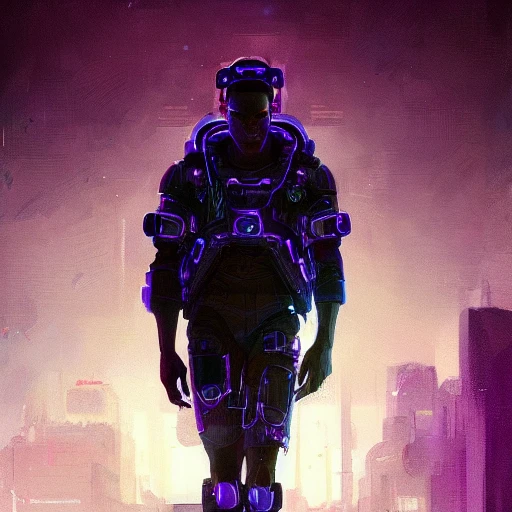 a beautiful portrait of a cute cyberpunk black boy by greg rutkowski and wlop, purple blue color scheme, high key lighting, digital art, highly detailed, fine detail, intricate, ornate, complex 