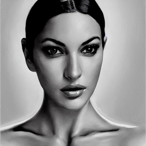 goddess, graceful, ultra realistic photo portrait of monica belu ...