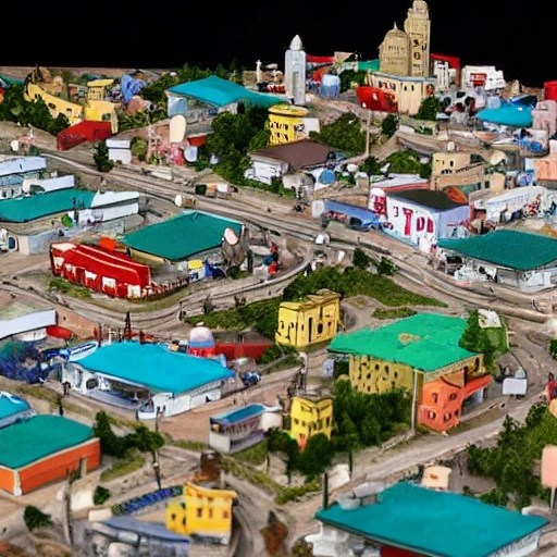 pitufos city in miniature , Cartoon