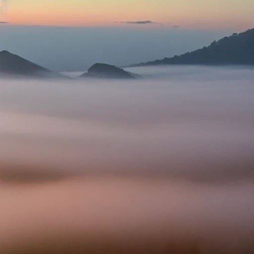 madrugada a neblina  era tão alta e densa que ao tocar as nuvens