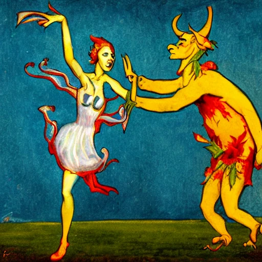 The devil as a dancing daffodil demon