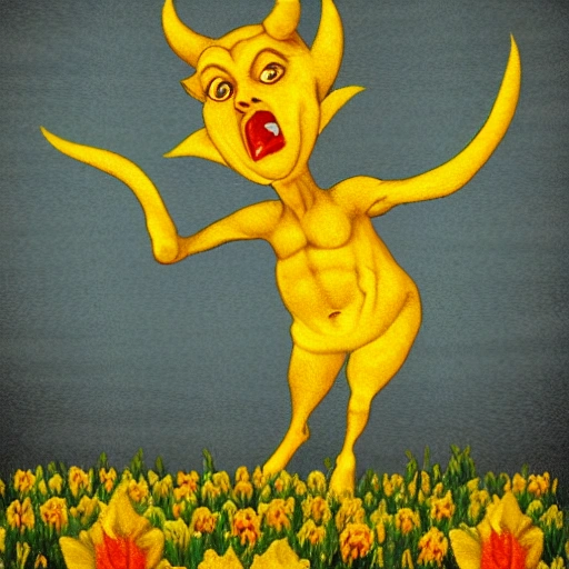 The devil as a dancing daffodil demon