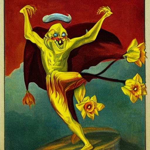 The devil as a dancing daffodil demon