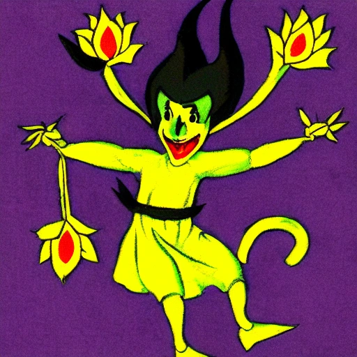 The devil as a dancing daffodil demon