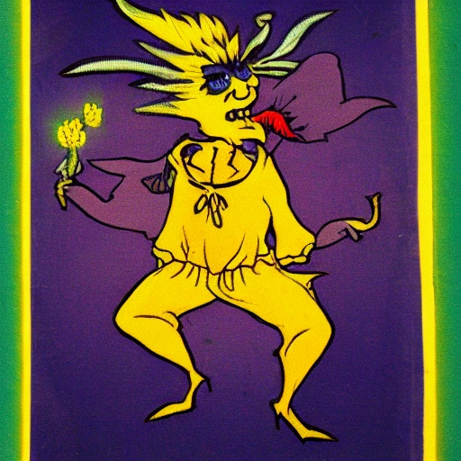 The devil as a dancing daffodil demon