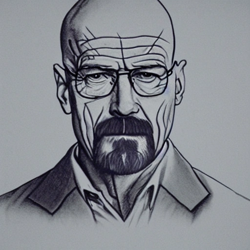 Walter White with Uranium rock in hand, Chemistry, Element 92
, Pencil Sketch, 