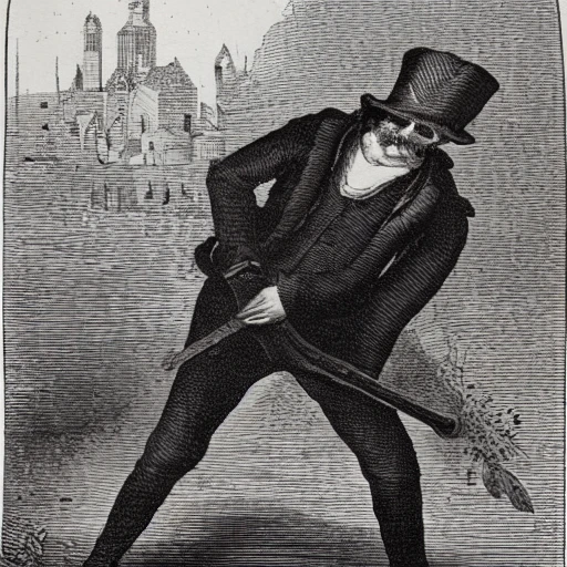 victorian engraving of a thief