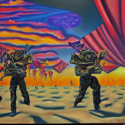 command and conquer, Oil Painting, Trippy