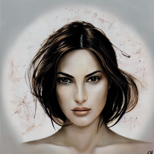 goddess, graceful, ultra realistic photo portrait of monica belucci, painting burst,perfect naked breast, beautiful symmetrical face, pale skin, blonde hair, nonchalant kind look, realistic round eyes, tone mapped, intricate, elegant, highly detailed, digital painting, artstation, concept art, smooth, sharp focus, illustration, art by artgerm and greg rutkowski and alphonse mucha, 4k, 8k, 