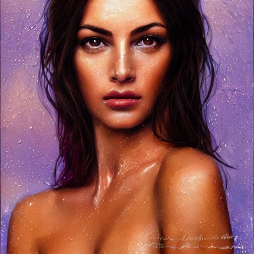 goddess, graceful, ultra realistic photo portrait of monica belucci, painting burst,perfect naked breast, beautiful symmetrical face, pale skin, blonde hair, nonchalant kind look, realistic round eyes, tone mapped, intricate, elegant, highly detailed, digital painting, artstation, concept art, smooth, sharp focus, illustration, art by artgerm and greg rutkowski and alphonse mucha, 4k, 8k, 