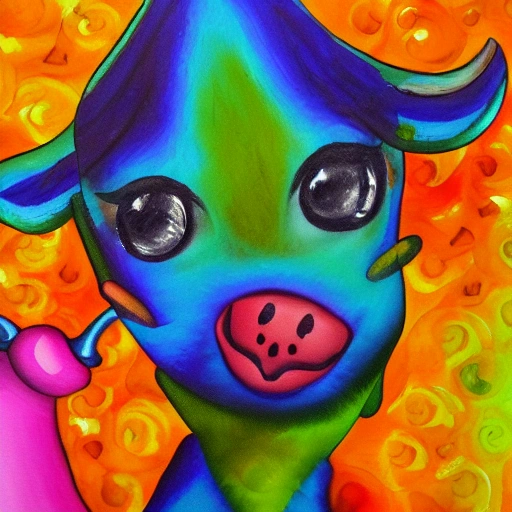 cute , Trippy , Oil Painting, Water Color