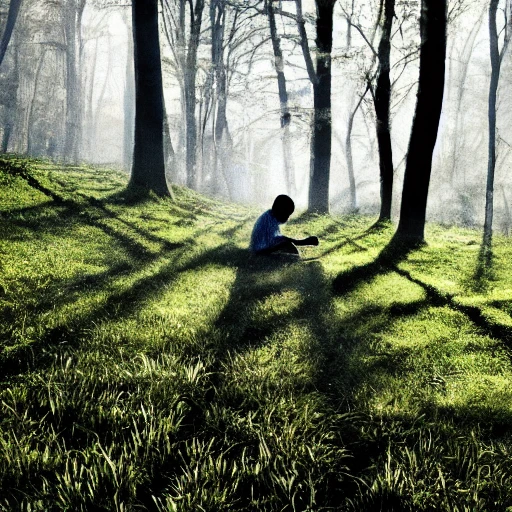 In the gaps of greenery, he is silently dressed all,
in silver rags
sparkling, the sun has come out, light is streaming.