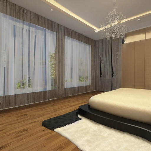 , 3D, a beautiful bedroom