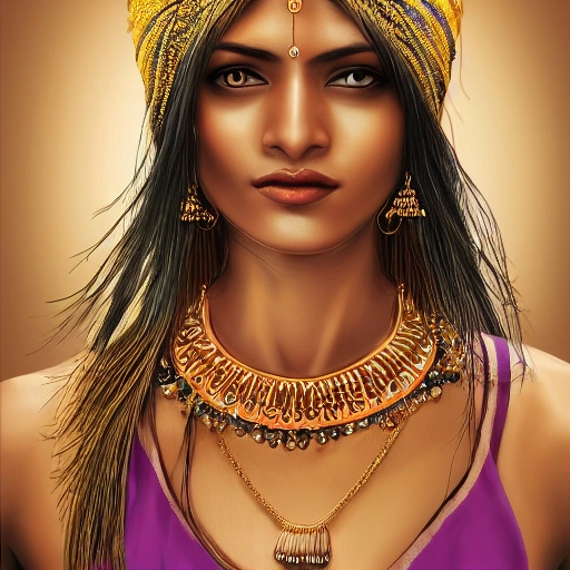 hyper-realistic portrait of sexy Indian girl, having a feather cap, a choker and luxurious necklaces, slender and slim, perfect naked breast,  coherent symmetrical face, digital art, perfect anatomy, hyper-detailed, highly intricate, concept art, award-winning photograph, rim lighting, sharp focus, 8k resolution wallpaper, smooth, denoise, full body