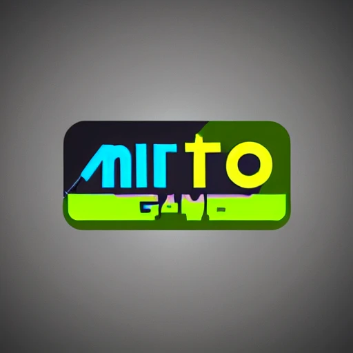 gaming studio logo with the name Metro Gate game, 3D, 4K