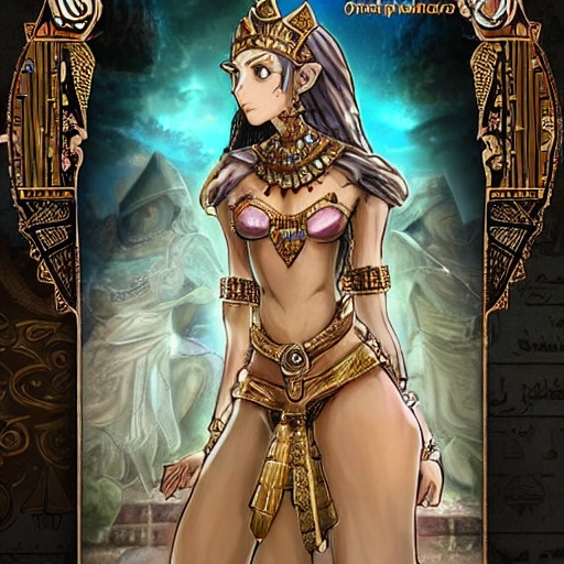 {{{octopath traveler style fantasy rpg character art of ancient queen of egypt}}}, highly detailed, {hyperrealistic upper body portrait of 20 years old middle eastern woman with simple background oil colors}, wearing dress, wearing necklaces and jewelry, beautiful hair, illustrated, beautiful and detailed eyes, fit body, mysterious goddess, sharp focus, elegant, volumetric lighting, smooth, in style of hades videogame character art, 1woman, thick black outlines, cartoony, anime, art by artgerm, trending artstation