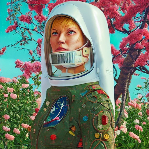 soviet comstruction woman An astronaut in a garden on a spring day, by martine johanna and simon stalenhag and chie yoshii and casey weldon and wlop : : ornate, dynamic, particulate, rich colors, intricate, elegant, highly detailed, harper's bazaar art, fashion magazine, smooth, sharp focus, 8 k, octane render