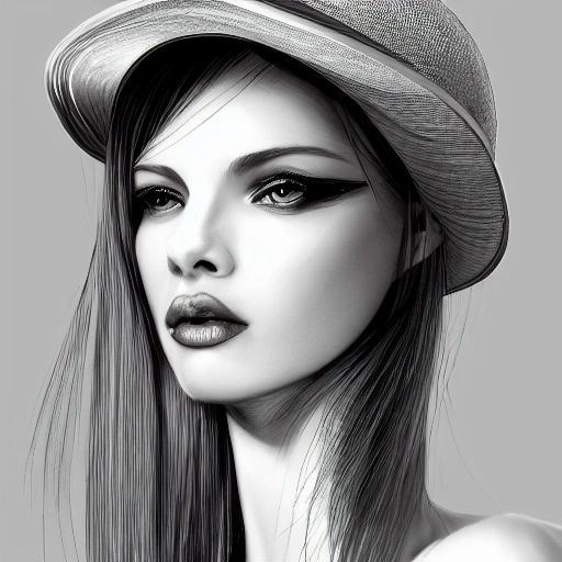 hyper realistic portrait of hot sexy girl, having a nice hat and cap, a choker and luxurious necklaces, slender and slim, perfect naked breast, detailed eyes, coherent symmetrical face, blue eyes, full body, digital art, perfect anatomy, hyper detailed, highly intricate, concept art, award winning photograph, rim lighting, sharp focus, 8k resolution wallpaper, smooth, denoise
