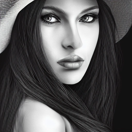 hyper realistic portrait of sexy girl, having a nice hat and cap, a choker and luxurious necklaces, slender and slim, perfect naked breast, detailed eyes, coherent symmetrical face, blue eyes, full body, digital art, perfect anatomy, thin waist, hyper detailed, highly intricate, concept art, award winning photograph, rim lighting, sharp focus, 8k resolution wallpaper, smooth, denoise