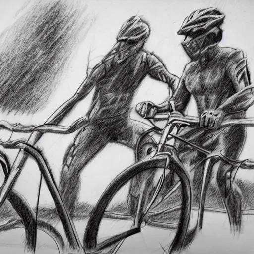 portada de la pelicula de rapidos y furiosos 9 en bicicletas
, Pencil Sketch, 3D