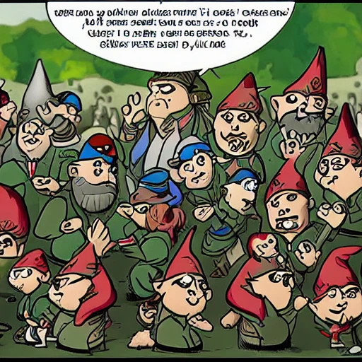 War, gnome v/s globin, thousands, Cartoon