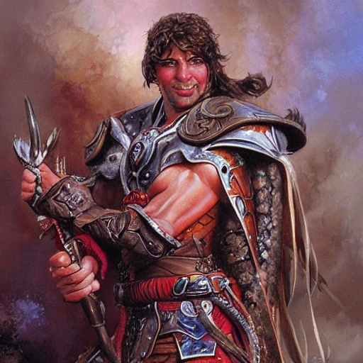 A Realistic Fantasy Portrait Painting Of A Male Warrior Ultra D Arthub Ai