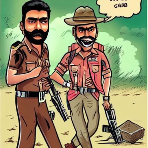 Gabbar Singh, Cartoon,