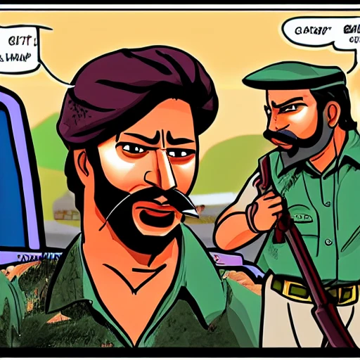 Gabbar Singh, Cartoon,