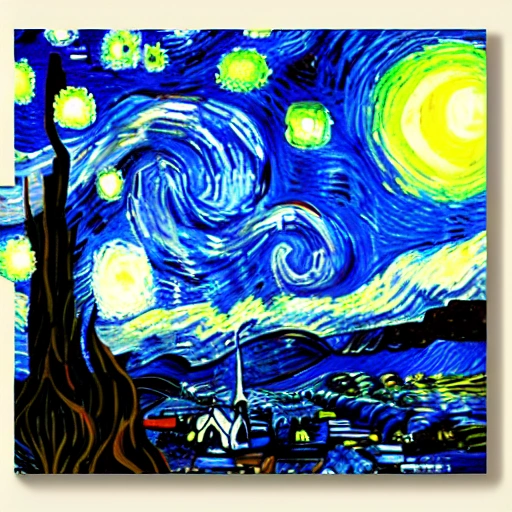 “Go-karting in the style of starry night”