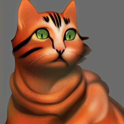 Cat Garfield as monalisa by Da vinci, masterpiece, best quality,realism, tone mapping, ray tracing, smooth light, HQ