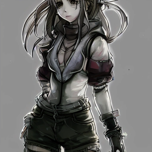 {{{octopath traveler style cyberpunk rpg character art of  sporty city girl}}}, highly detailed, {hyperrealistic upper body portrait of 20 years old woman with simple background oil colors}, wearing high tech urban outfit, beautiful hair, illustrated, beautiful and detailed eyes, fit body, seductive look, sharp focus, elegant, volumetric lighting, smooth, videogame character art, 1woman, thick black outlines, cartoony, anime, art by artgerm, trending artstation