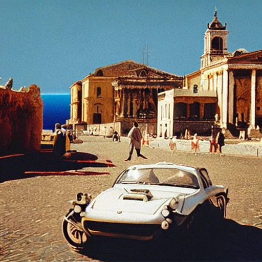 create a sicily image with stanley kubrick art direction
