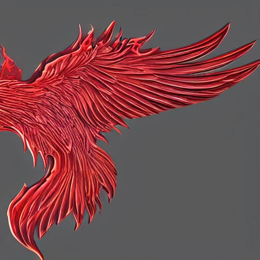 phoenix, 3D, burning, sketch