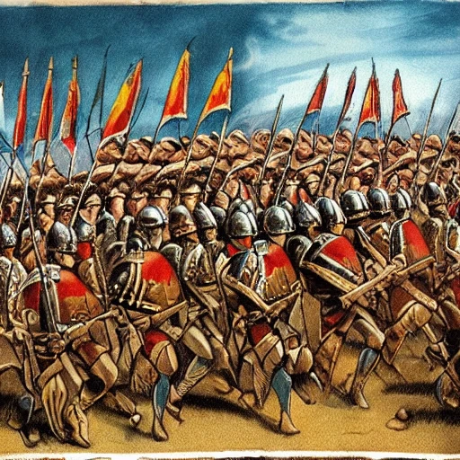  medieval army march epic, Cartoon