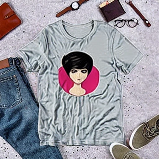 something trendy and feminist cool t shirt print, Cartoon