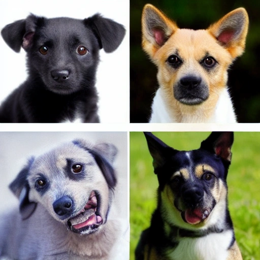 4 pictures of a sweet dog
