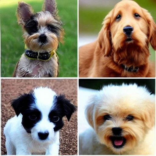 4 pictures of a sweet dog
