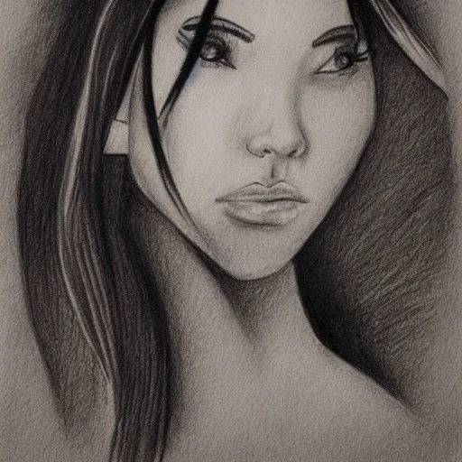 mujer,, Pencil Sketch