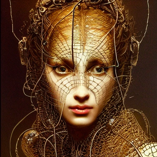 analog style, A beautiful highly detailed brain, intricate details, wire, electricity, close-up, pursuit, hyper-realistic, by Sergei Marshennikov against the background of Gothic structures, the style of fantasy art by Luis Royo and Boris Vallejo and the painting of the Dutch Northern Renaissance by Jan van Eyck, a masterpiece, an incredible composition, amazing depth, impressive, carefully composed concept art with 16k resolution and deep color ornate, white, copper, silver, intricate, dynamic lighting, hyperdetailed, unreal 5, volumetric lighting, oil on canvas