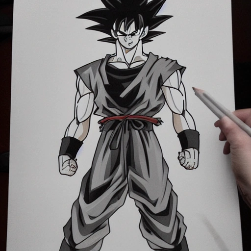 Ultra Instinct Goku! Drawn By Me Chaku! : r/dbz