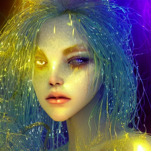 beautiful swamp thing female,ethereal holographic astral cosmic ...