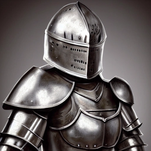 high detail fantasy portrait of a robust female knight wearing armour and face helmet, big lips