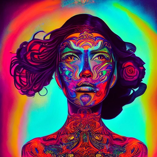 a perfect portrait of lady, an extremely psychedelic experience ...