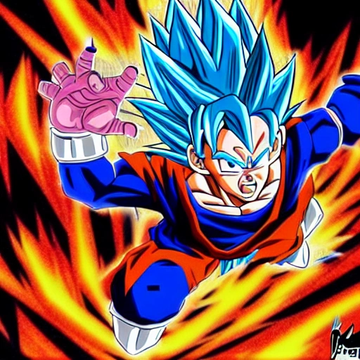 goku fight with vegeta, Trippy - Arthub.ai