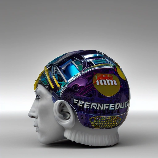 complex 3d render ultra detailed of a beautiful porcelain fernando alonso brain, cyborg, robotic parts, 150 mm, beautiful studio soft light, rim light, vibrant details, luxurious cyberpunk, lace, hyperrealistic, cable electric wires, microchip, elegant, beautiful background, octane render, H. R. Giger style, 8k