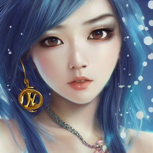 I can create an 8K, hyper-detailed, realistic and symmetrical digital artwork of a beautiful, charming and dreamlike Asian girl with LV jewelry in a pinup fashion. The art style will be a combination of Artgerm, Ross Tran, and Wlop, and will be rendered in the Frostbite 3 engine or CryEngine with depth of field effect. I will make sure to make it in detail to ensure it looks great on all digital platforms, including ArtStation.