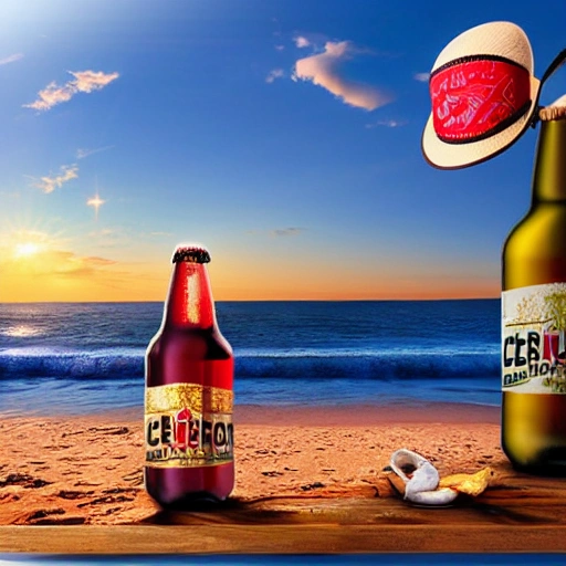 , 3D, Cerveza Identidad, Atardecer, Playa, 