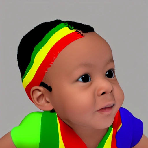 mdjrny-v4 style, Rasta baby, 3D