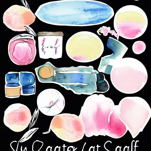 , Water Color, self care items, selfcare beautiful women, clipart set, neutral, trendy pinterest